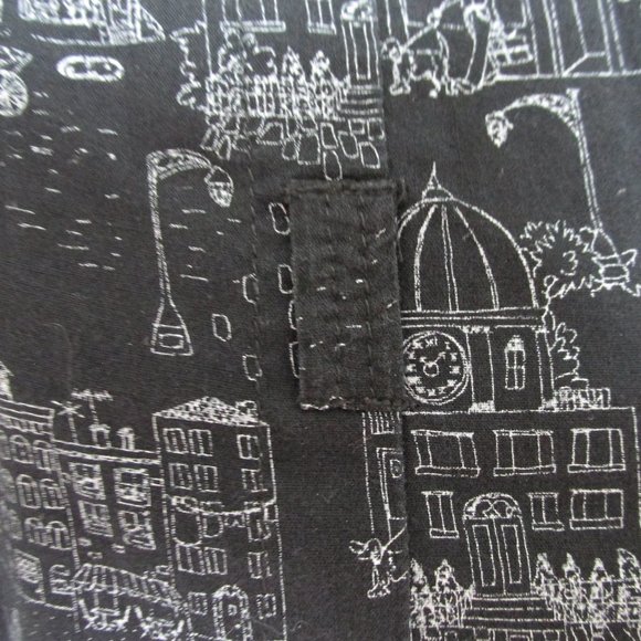 Ecologie B&W Cotton Skirt Paris Scenes Fits Sz 6-8 - Picture 6 of 7